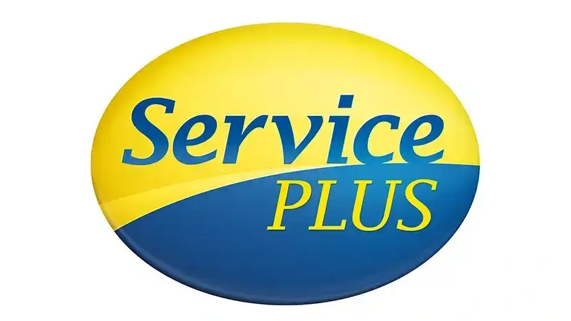 Service Plus-logoen knyttet til vedlikehold av New Holland T8 Genesis traktorer.