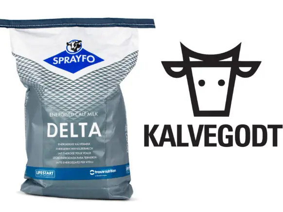 Sprayfo Kalvegodt Delta energirik melkeerstatning.